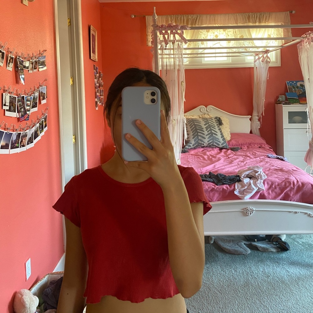 Brandy Melville Red Crop Top